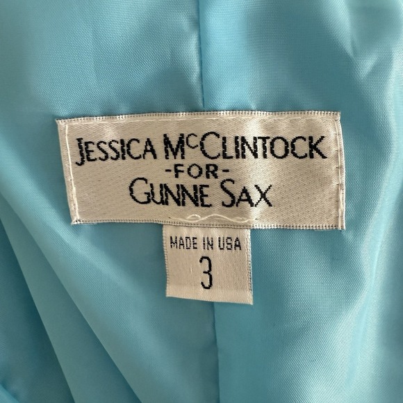 VTG Y2K Jessica McClintock GUNNE SAX Satin Strapless Formal Prom Dress 3 NWT - Picture 2 of 12